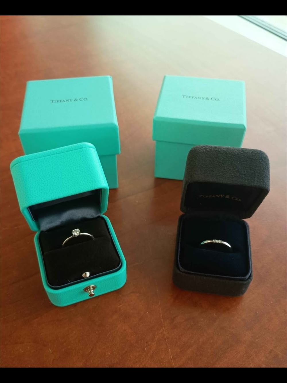 Tiffany & Co.  Diamond Engagement / Wedding Ring Set